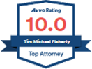 Logo Recognizing Flaherty & Merrifield's affiliation with AVVO